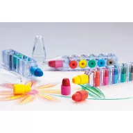 Set de 6 creioane cerate, Plastic, transparent