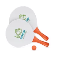 Set tenis de plaja, Everestus, 20IAN993, Portocaliu, Lemn
