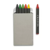 Set de 6 creioane cerate, Carton, multicolor