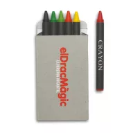 Set de 6 creioane cerate, Carton, multicolor