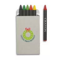 Set de 6 creioane cerate, Carton, multicolor