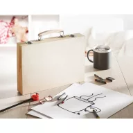   Set de desenat pentru artisti, 66 piese, Everestus, PA01, lemn, natur