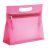 Borseta transparenta din PVC, fuchsia