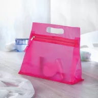 Borseta transparenta din PVC, fuchsia