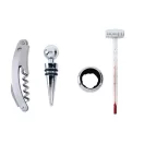 Set elegant pentru vin, lemn, Everestus, AV9, argintiu