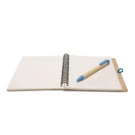 Bloc notes reciclat si pix, Paper, blue