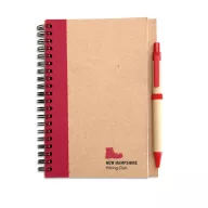 Bloc notes reciclat si pix, Paper, red