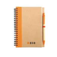 Bloc notes reciclat si pix, Paper, orange
