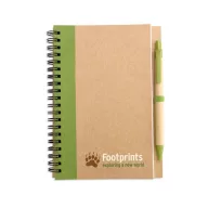 Bloc notes reciclat si pix, Paper, lime