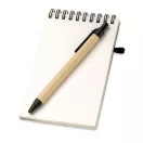 Bloc notes reciclat si pix, Paper, black