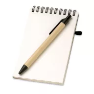 Bloc notes reciclat si pix, Paper, black