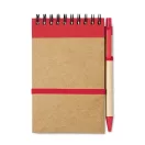 Bloc notes reciclat si pix, Paper, red