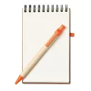 Bloc notes reciclat si pix, hartie, orange