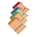 Bloc notes reciclat si pix, hartie, orange