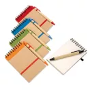 Bloc notes reciclat si pix, hartie, orange