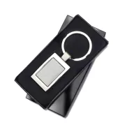 Breloc dreptunghiular, Everestus, KR0215, metal, argintiu