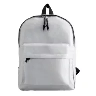   Rucsac sport casual cu buzunar exterior si fermoar, 29x11.5x38 cm, Everestus, 20SEP1259, Poliester 600D, Alb