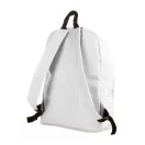 Rucsac sport casual cu buzunar exterior si fermoar, 29x11.5x38 cm, Everestus, 20SEP1259, Poliester 600D, Alb