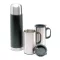Set termos 500 ml cu 2 cani de 220 ml, otel inoxidabil, otel inoxidabil, Everestus, TE1, negru