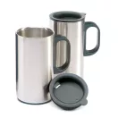 Set termos 500 ml cu 2 cani de 220 ml, otel inoxidabil, otel inoxidabil, Everestus, TE1, negru