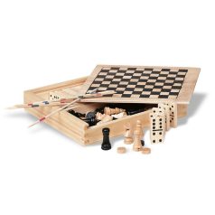 Set 4 jocuri in cutie din lemn, Everestus, JJE02, natur