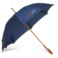   Umbrela 23 inch, maner curbat din lemn, Everestus, 20IAN807, Albastru, Poliester
