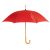 Umbrela 23 inch, maner curbat din lemn, Everestus, 20IAN813, Rosu, Poliester