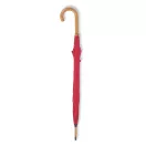 Umbrela 23 inch, maner curbat din lemn, Everestus, 20IAN813, Rosu, Poliester