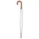Umbrela 23 inch, maner curbat din lemn, Everestus, 20IAN815, Alb, Poliester