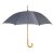 Umbrela 23 inch, maner curbat din lemn, Everestus, 20IAN810, Gri, Poliester