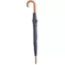 Umbrela 23 inch, maner curbat din lemn, Everestus, 20IAN810, Gri, Poliester