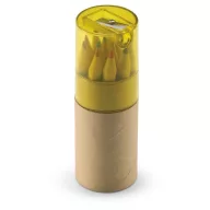 12 creioane colorate in tub, Wood, transparent yellow