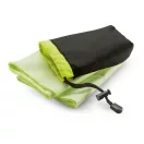 Prosop sport in husa din nylon, poliester, poliamida, 40x80 cm, Everestus, SPF004, verde