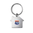 Breloc casa, Everestus, KR0217, metal, argintiu
