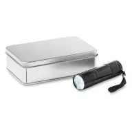 Lanterna cu LED in cutie metal, aluminiu, black