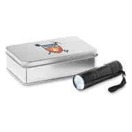 Lanterna cu LED in cutie metal, aluminiu, black