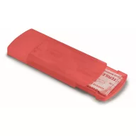   Mini trusa 5 plasturi, Everestus, 2601E13952, 10x4x0.9 cm, Plastic, Rosu transparent