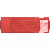   Mini trusa 5 plasturi, Everestus, 2601E13952, 10x4x0.9 cm, Plastic, Rosu transparent