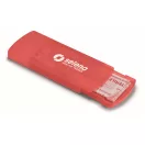 Mini trusa 5 plasturi, Everestus, 2601E13952, 10x4x0.9 cm, Plastic, Rosu transparent