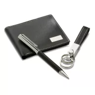 Set cadou, pix, breloc, portmoneu, pu, Everestus, PI9, negru