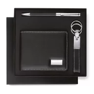 Set cadou, pix, breloc, portmoneu, pu, Everestus, PI9, negru