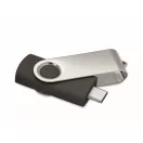 Memorie usb, 16 GB, USB-C, 2502E16422, Everestus, 5.7 x 1.9 x 1 cm, ABS, Negru