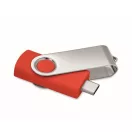 Memorie usb, 16 GB, USB-C, 2502E16424, Everestus, 5.7 x 1.9 x 1 cm, ABS, Rosu