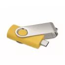 Memorie usb, 16 GB, USB-C, 2502E16427, Everestus, 5.7 x 1.9 x 1 cm, ABS, Galben