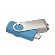   Memorie usb, 16 GB, USB-C, 2502E16429, Everestus, 5.7 x 1.9 x 1 cm, ABS, Albastru turcoaz