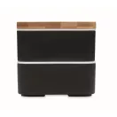 Caserola pentru pranz, 400 ml, 2401E15488, Everestus, 18x10x9.5 cm, Polipropilena, Negru
