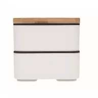   Caserola pentru pranz, 400 ml, 2401E15492, Everestus, 18x10x9.5 cm, Polipropilena, Alb