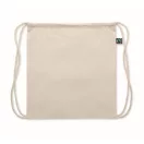 Saculet cu snur, 2401E15530, Everestus, 37x41 cm, Bumbac, Bej