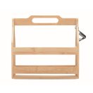 Ladita pentru 6 sticle de bere, 2401E15596, Everestus, 25.5x13x20.5 cm, Bambus, Natur