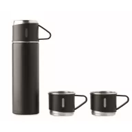   Termos 420 ml, 2401E15920, Everestus, Ø6x22.5 cm, Otel, Negru